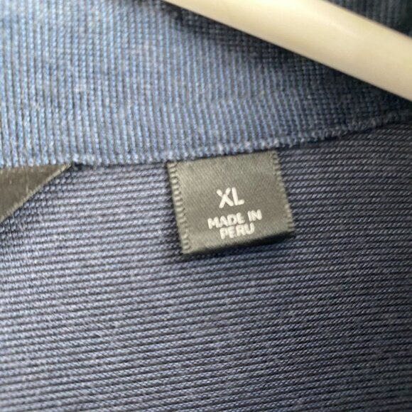 Travis Mathew Men's XL Polo Shirt Navy Blue Cotton Poly Blend - Picture 3 of 11